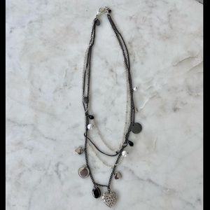 Layered Black and Silver Necklace